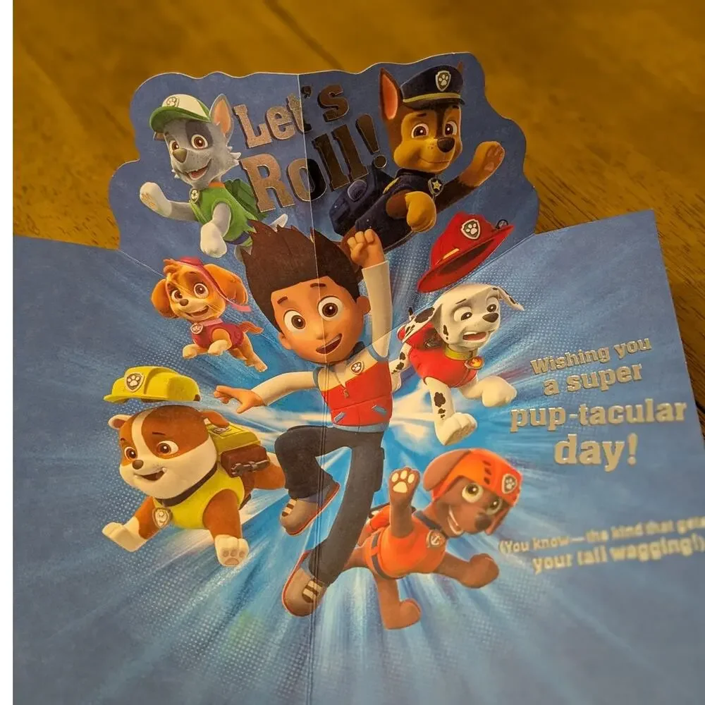 2015 Paw Patrol Boys Birthday Card with Pop Up
